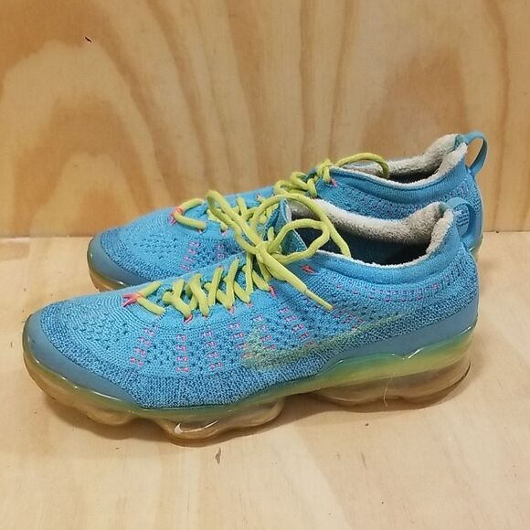 NIke Air Vapormax 2023 FK Baltic Blue/Citron Yellow Mens 9 1/2 , Wmn's 11 - Picture 1 of 9